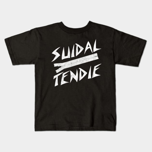 Suidal Tendie Meme d Kids T-Shirt by karutees